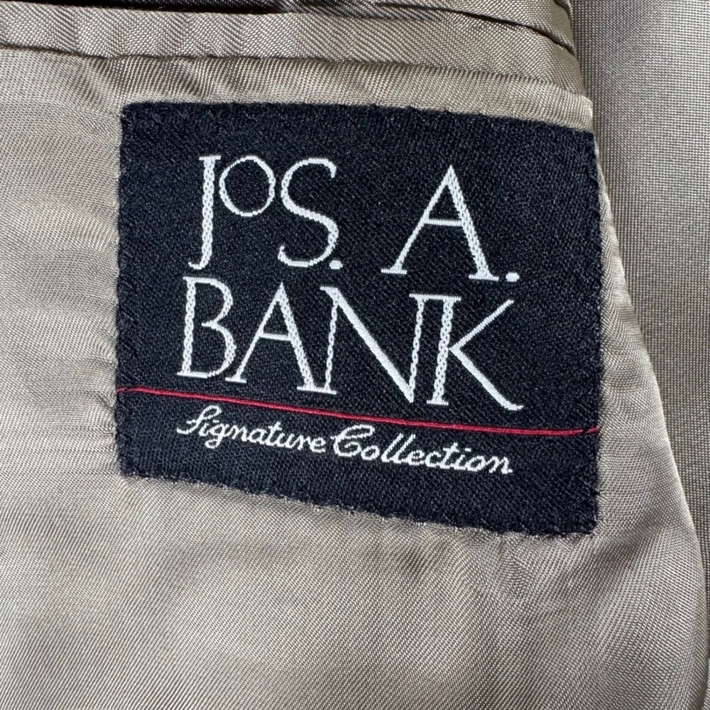 Jos. A. Bank Sportcoat Mens 44R Brown Tan Check Excellent Wool 2-Button Gordon - Picture 2 of 11